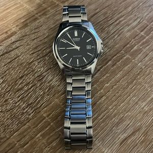 Stainless steel Casio clasp watch